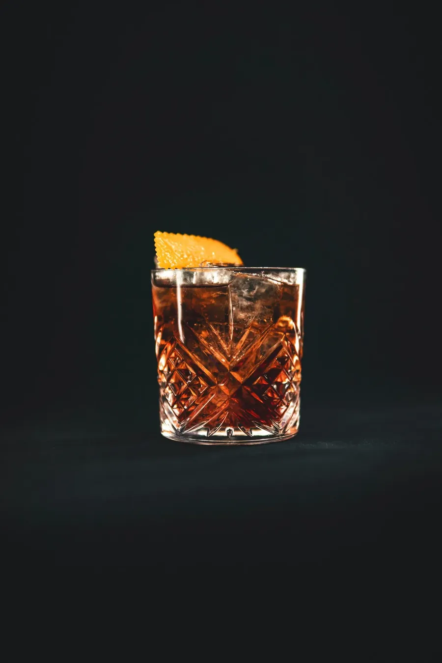 An Old Fashioned with an orange twist